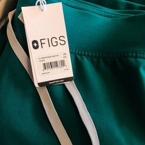 Figs NWT Hunter Green XS TALL Livingston Pants